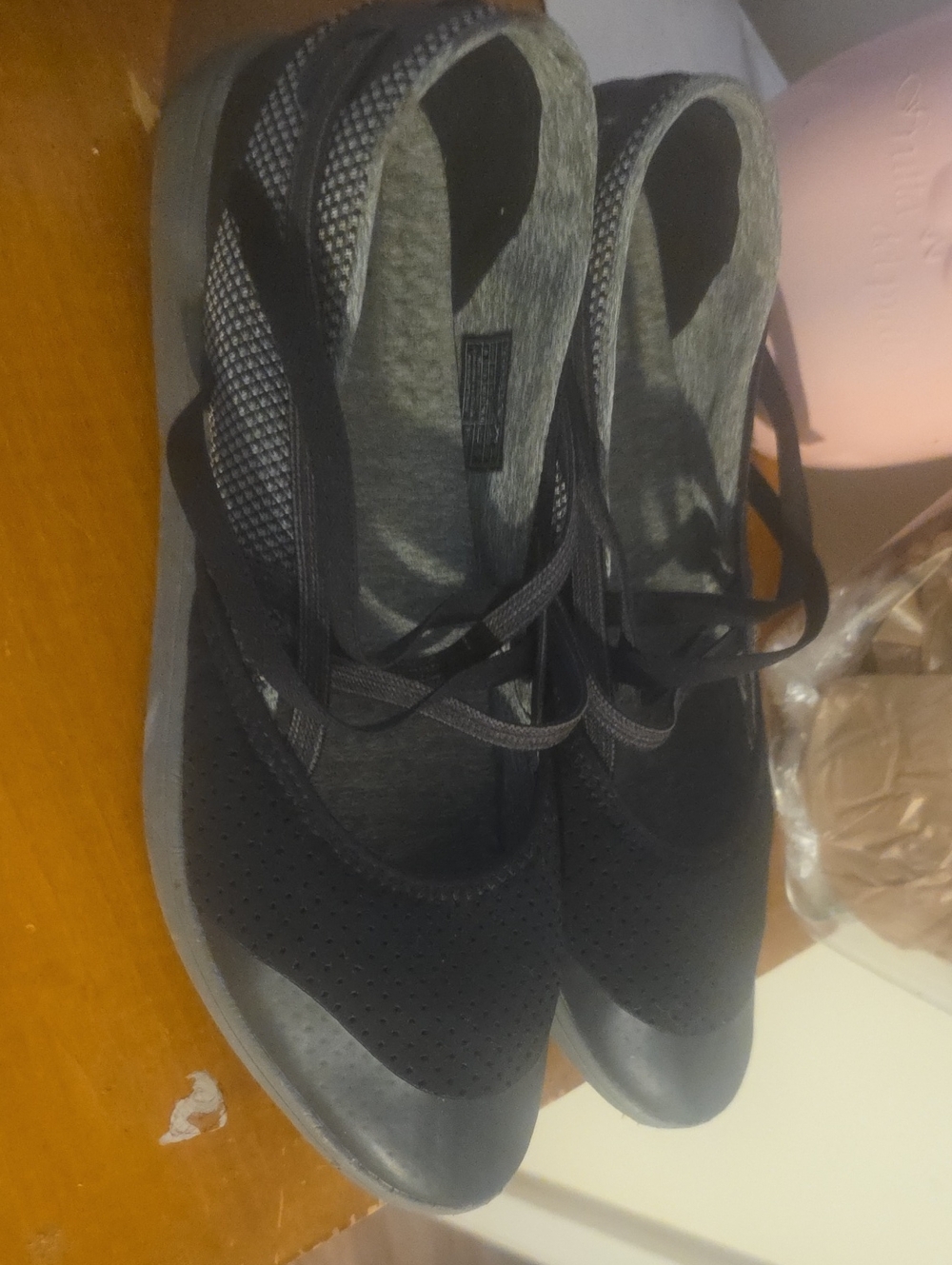Teva gray slip-on sandal with printed insole